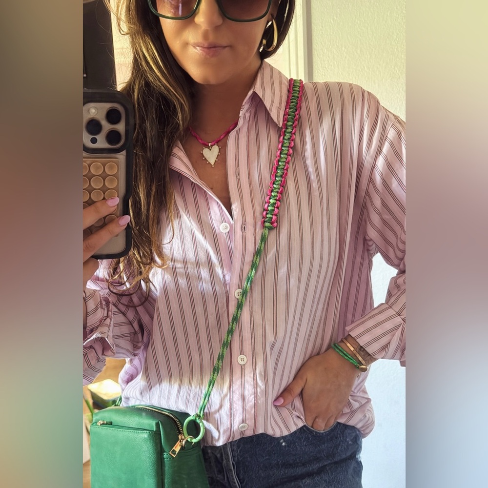@ludovica_designs bag strap ✨✨ in green + pink